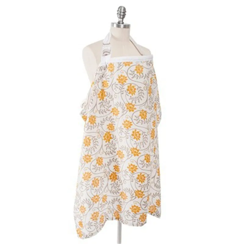 Baby Nursing Cover Mother Breastfeeding Cover Baby Breathable Cotton Gauze Nursing Cloth Feeding Cape Apron 72*102Cm