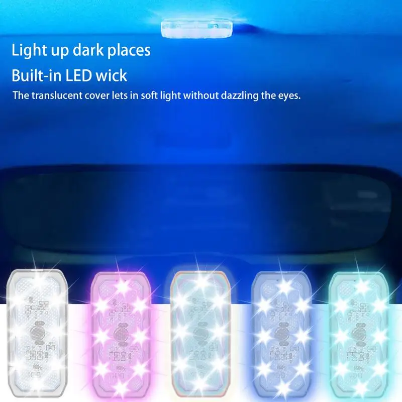 

Car Reading Light LED Touch Waterproof USB Rechargeable Dome Lights Wireless Interior High Brightness Light for Night Driving
