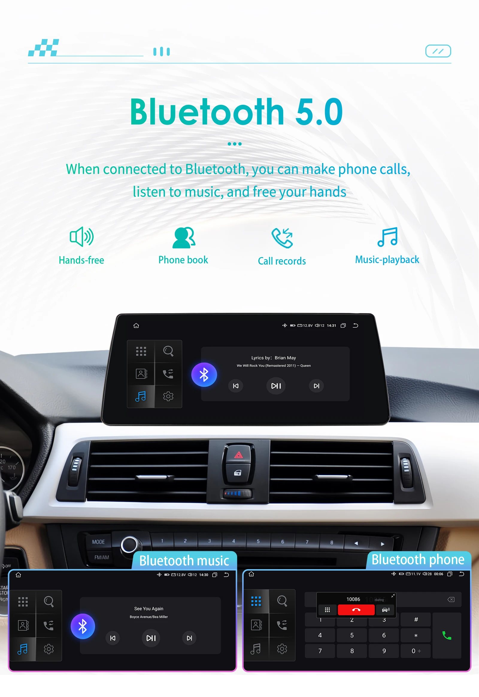 Auto intelligente Multimedia für BMW 3er F30 F31 2013-2017 NBT GPS Navigation Carplay Android Auto 10,25 "WIFI Autoradio RDS – Detail 19