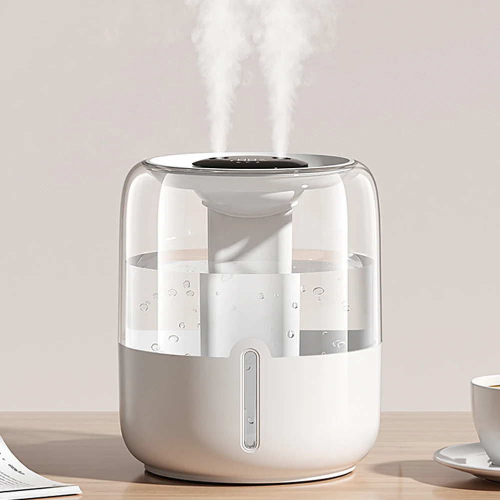 6.8L Air Humidifier Dual Nozzle Humidity Diffuser Digital Display Cool Mist Humidifier Portable 3 Modes for Living Room Bedroom