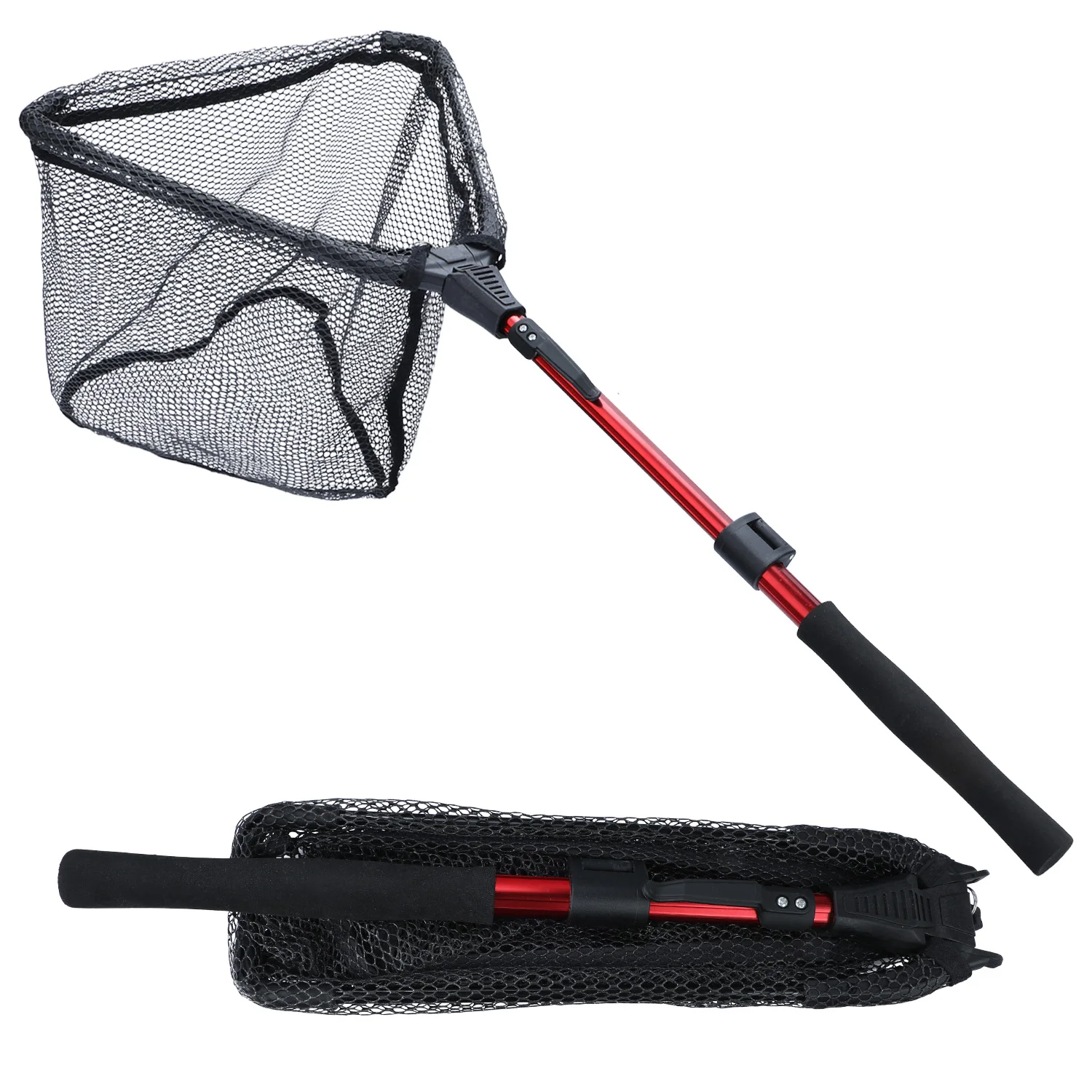 Fishing Net Piece Retractable Fishing Net With Pole VPROZ