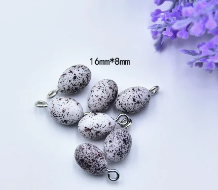10pcs 3D Cartoon Egg Resin Jewelry