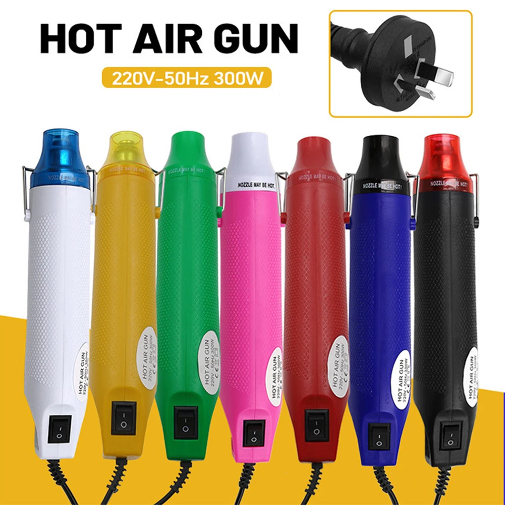 300W Electric Mini Handheld Heat Gun 1m Long Cable AU Plug 220V Tiny Hot Air Gun Kit For DIY Shrink Tubing Rubber Stamp