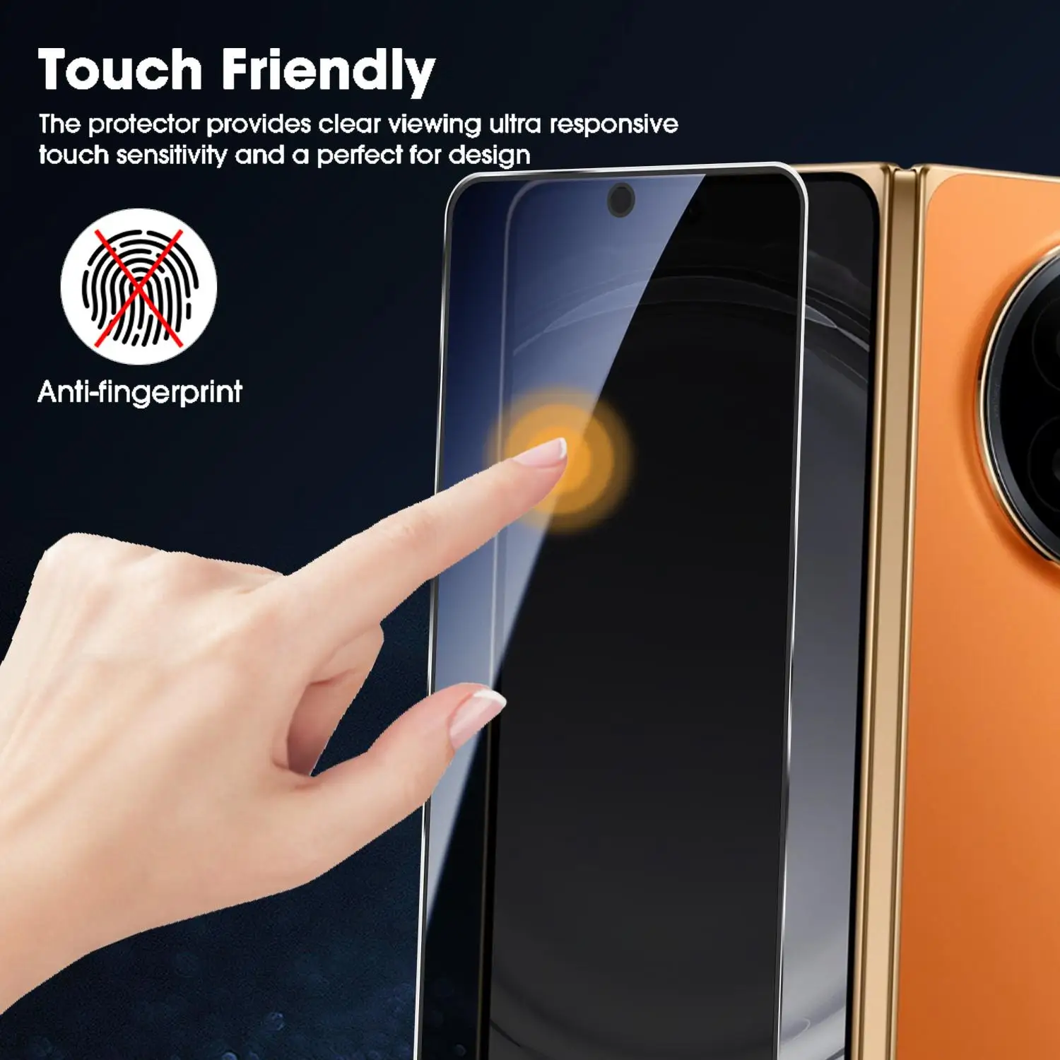Anti-Spy Privacy Screen Protector Glass with Easy Installation and Dust-Free Tempered Glass