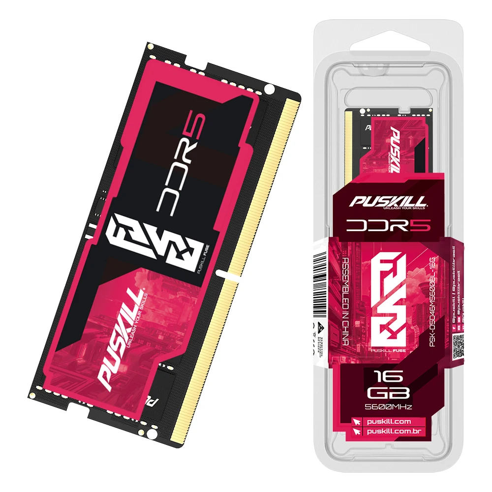 PUSKILL DDR5 Notebook RAM 32GB 16GB 8GB 5600MHz 5200MHz 4800MHz CL46 CL42 CL40 1.1V 262-Pin Laptop SODIMM Memory laptop memory module laptop ram memory notebook ram memory