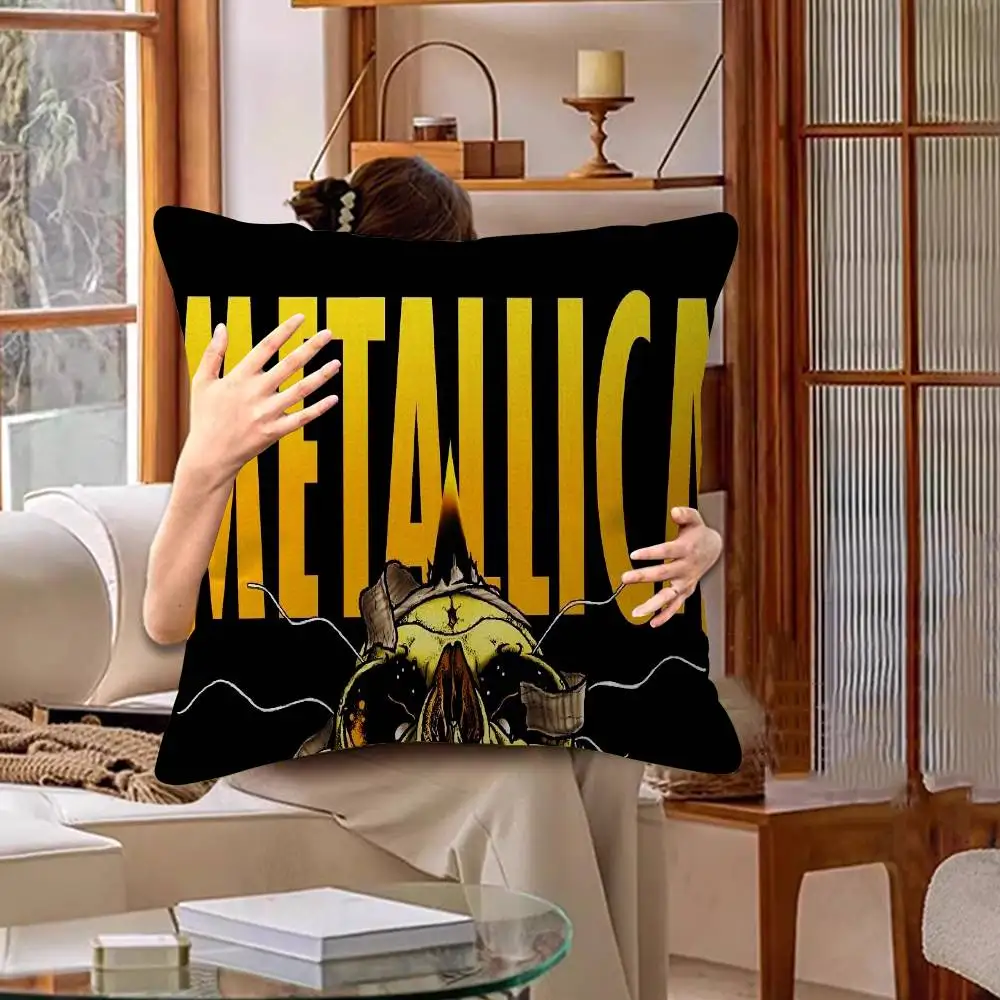 Band M-METALLICA Cool Office Cushion Kissenbezug, Auto-Kissenbezug, 45 x 45 cm, Lendenkissenbezug, Sofa-Kissenbezug – Detail 12