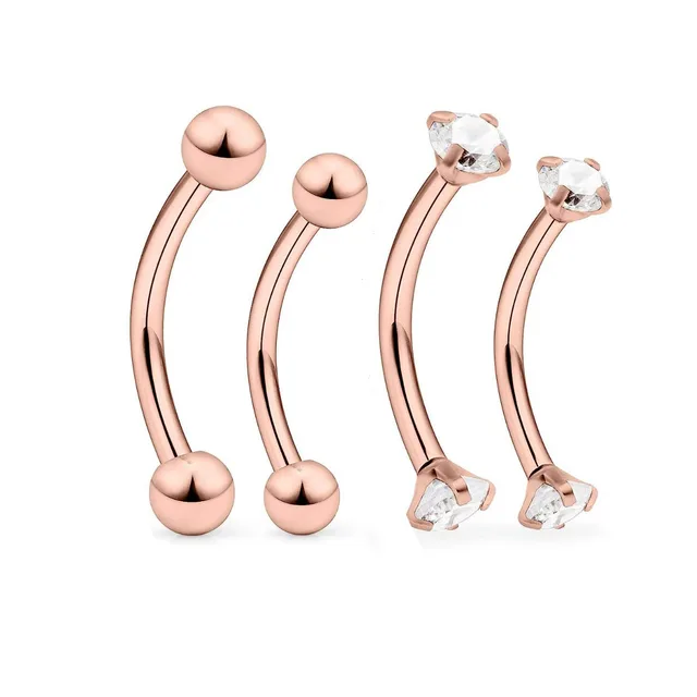 2 Paia Anelli Piercing Acciaio Inox 16G - Per Sopracciglia, Ombelico E Orecchini Helix - Foto 6