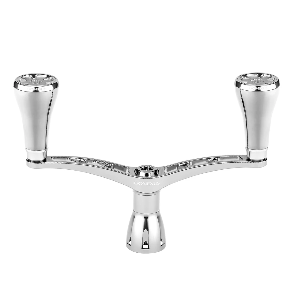 Poignée De Moulinet Gomexus FY82 Carbone - Compatible Avec Certains Moulinets Daiwa, 82mm, Noir Et Or