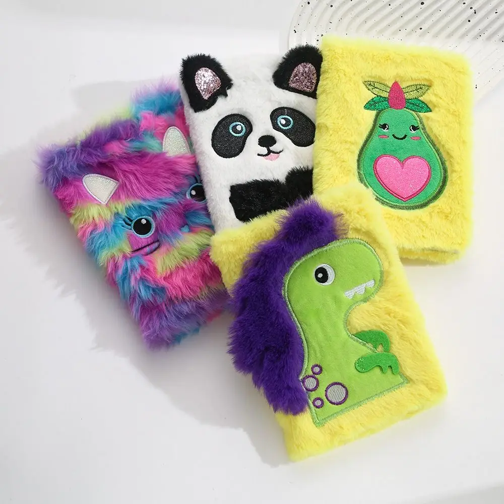 

Journal Book Embroidery Plush Notebook Daily Planner Diary Note Pad A5 Furry Notebook Scrapbooking Hand Account A5 Kawaii Books