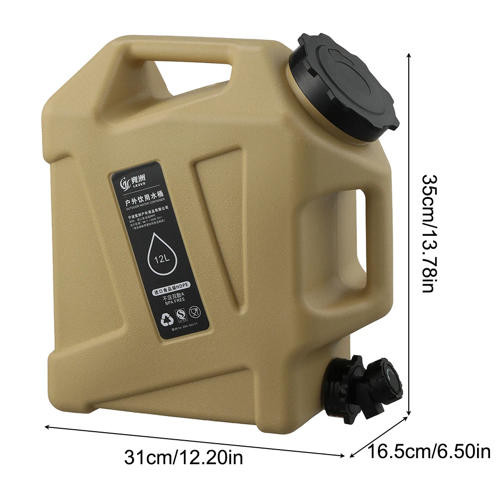 12L Camping Water Container No Leakage Camping Water Tank Portable Large Capacity Outdoor Hiking Accessories 6