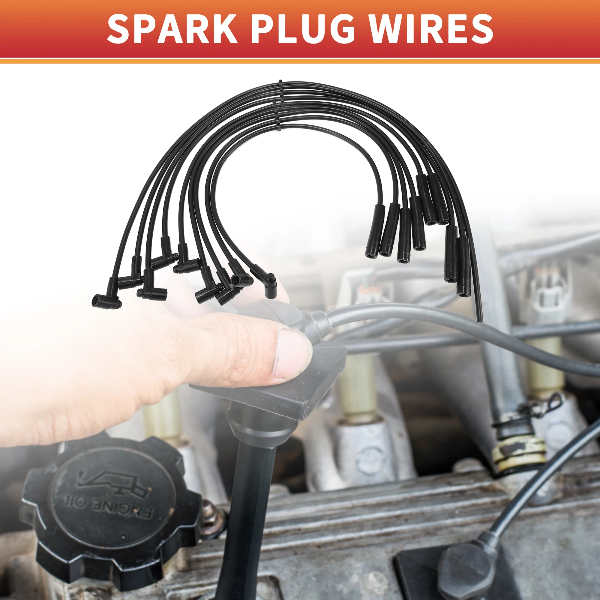 Car Ignition Cable Set Spark Plug Coil Wires Harness Fit for Chevrolet Blazer V8 7.4L 1973