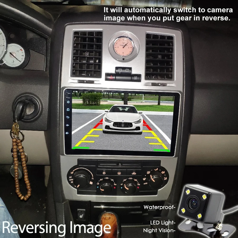 크라이슬러 300C 아스펜 2004 - 2008 자동차 멀티미디어 화면, 안드로이드 카플레이, 자동차 스테레오 오디오 TV
