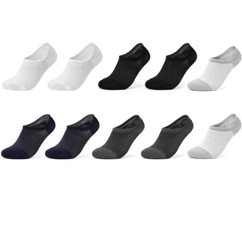 

10pairs/lot Fashion Bamboo Fiber Socks Men Mesh Breathable Short Socks No Show Invisible Socks Man Calcetines Meias