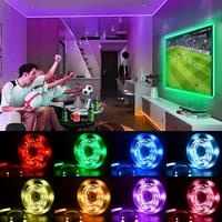 Bande lumineuse LED pour rétroéclairage TV, ruban flexible, USB, 5V, 3 touches de contrôle, décoration de fête à la maison 2