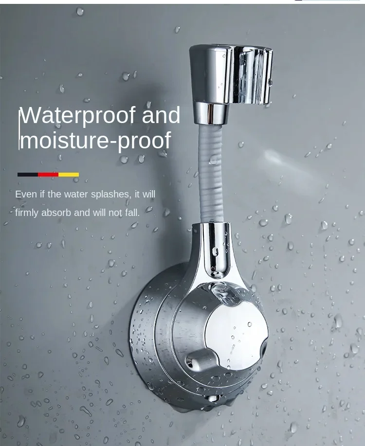 Description Picture 6 of itemSuction Cup Shower Holder Adjustable Shower Head Holder Nozzle Handheld Holder Punch-Free Multi Angle Rotation Shower Bracket