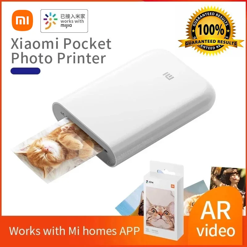 Versão global xiaomi mijia ar impressora 300dpi portátil foto mini bolso com diy compartilhar 500mah imagem impressora de bolso - Melhor Electrónica
