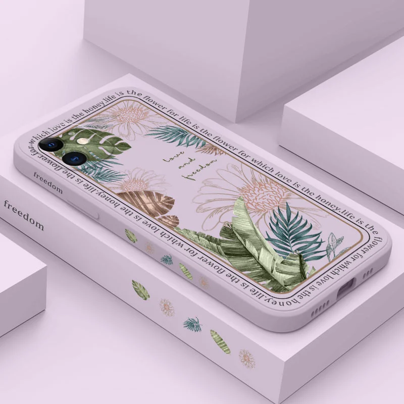 Tropical Style Silicone Soft Phone Case Cover