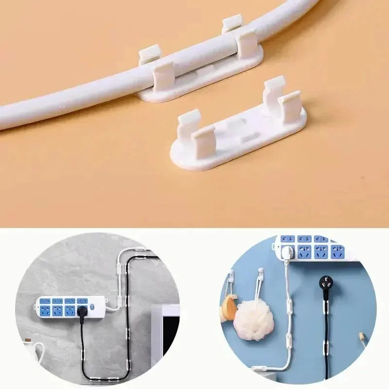 Cable Clip 20 50pcs Adjustable Cable Management Adhesive Sticky Wire Clips Cord Holder For TV PC Cable Under Desk Wall Home Office