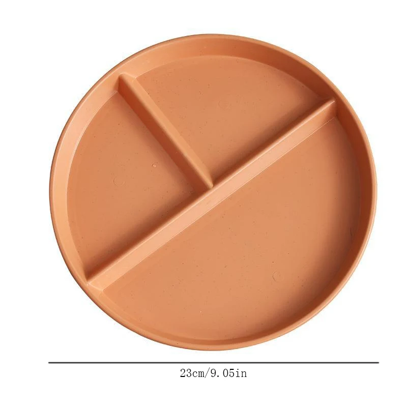 8 Styles Eco-Friendly Wheat Straw Divided Plate Fruit Salad Food Tray Dinner Plate Compartment Kitchen Dinnerware Plates
