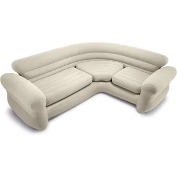 Inflatable 2 in 1 Inflating and Deflating Valve Corner Living Room Air Mattress Sectional Sofa Couch for Living Room 1