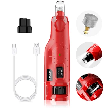Smerigliatrice per unghie per cani antipolvere con 2 luci a LED - Lima tagliaunghie super silenziosa e potente a 6 velocità per cani di taglia piccola, media e grande