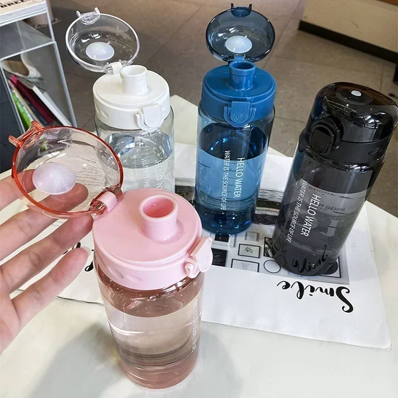 Water Bottle Sports Water Bottle Plastic Water Bottle 780ml Portable Sport Tea Coffee Cup Kitchen Tools Kids Water Bottle for School Transparent