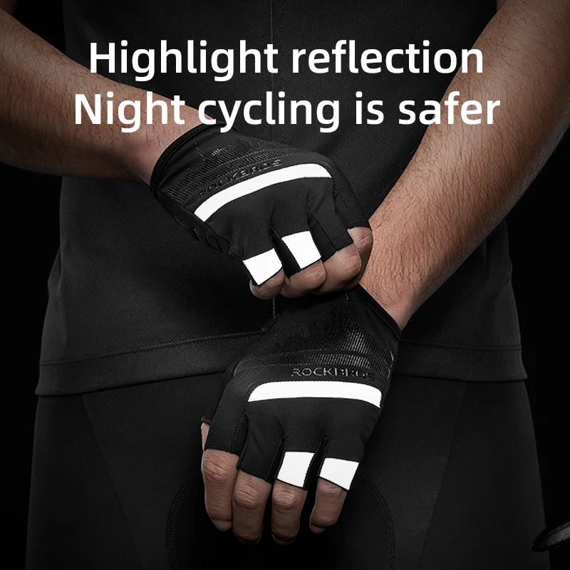 ROCKBROS Cycling Gloves Spring Autumn Summer Full Finger Bike Gloves Reflective Breathable Sports MTB  Road Bicycle Gloves 5