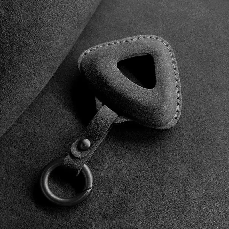 Luxury Alcantara Car Key Case with Keychain Accessory
