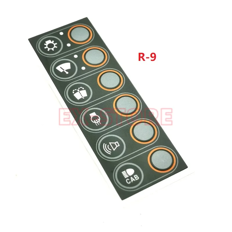 sticker panel air condition switch box HYUNDAI excavator R140W-9,R150-9,R210-9,R300-9,R200W,R160W-9,R485-9