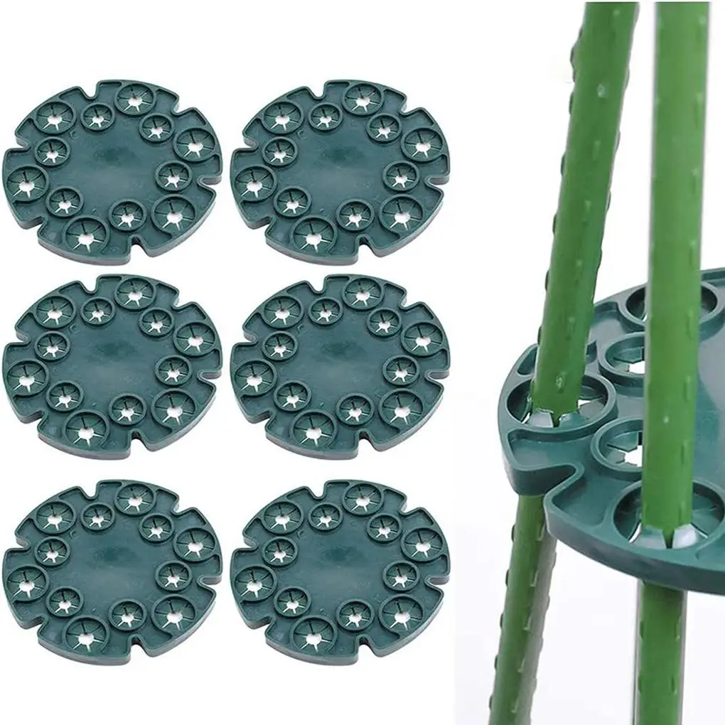 

6 Pieces Wigwam Cane Bamboo 12-Hole Sticks Holder Support Climbing Plants