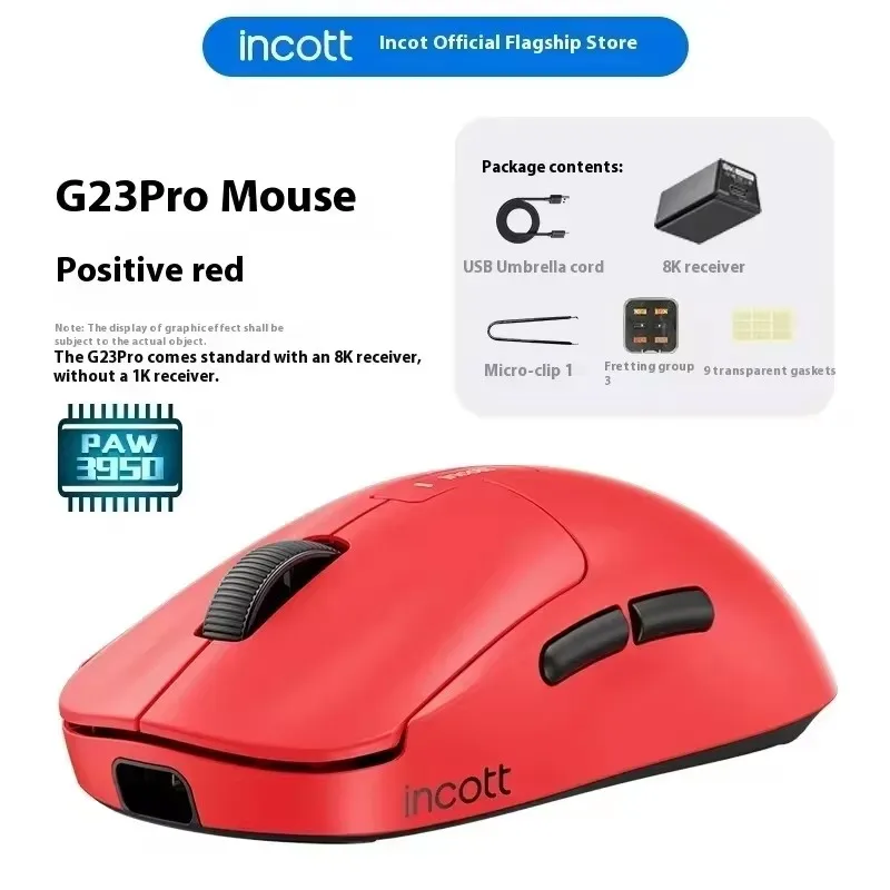 Gaming Mouse Wireless Dual Mode 8K Fast Charge Hot Swap Customized Ergonomics PC Gamer Accessories