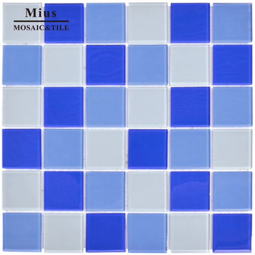 Blue  crystal glass mosaic tile for kitchen backsplash