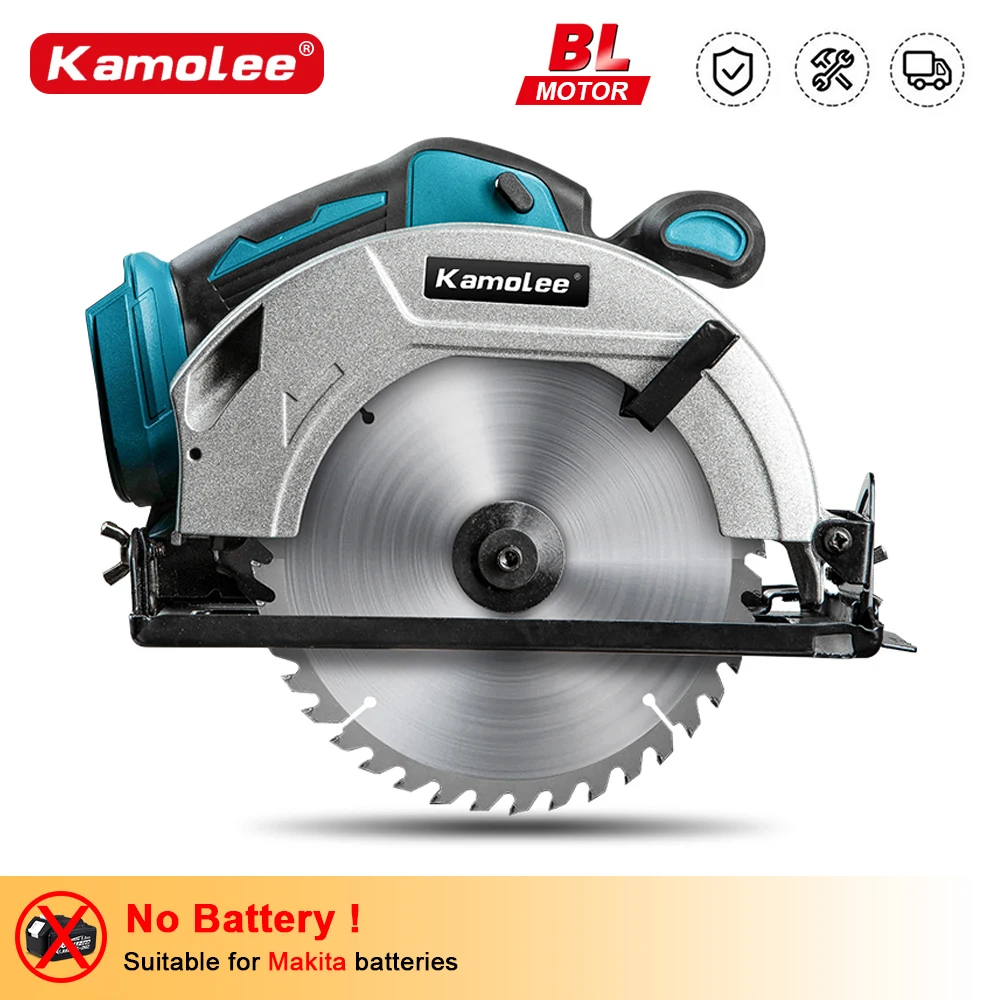 KAMOLEE Electric Circular Saw 7 Inch, Home DIY Compatible Makita 18V Battery No Battery