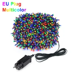 Enchanting Outdoor LED Fairy String Lights for Holiday and Party Decor (RGB -EU Plug)
