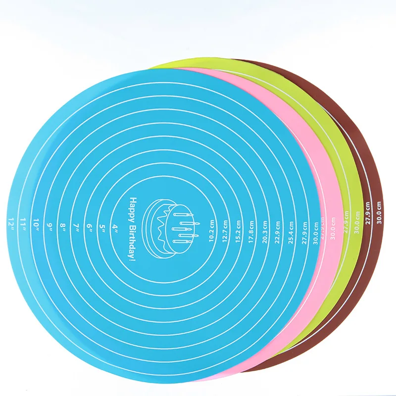 Круглый силиконовый коврик для выпечки теста 30 см торта кондитерских изделий