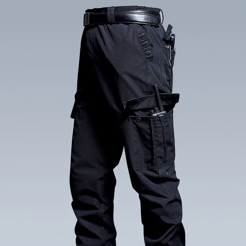 Wear-Resistant Cargo Pants Men Casual Work Stretch Trousers Breathable Multi-Pocket Outdoor Waterproof Training Hiking Pant Male