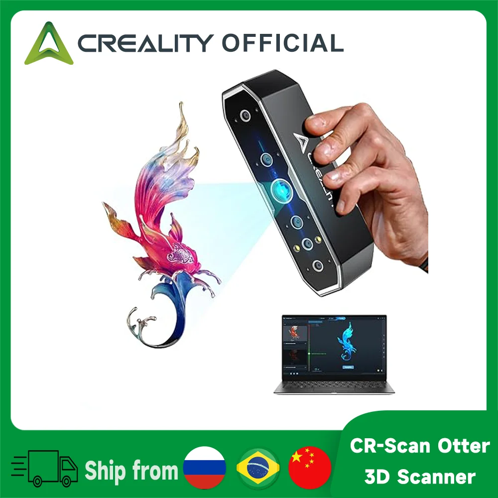 Creality CR-Scan Otter Lite 3D Scanner 24-Bit Full-Color Scans for Win/Mac/ iOS/A