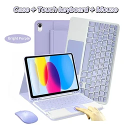 Premium Removable Keyboard Case for Tablets - 11 Inch - Compatible Cover (Bright purple 4)