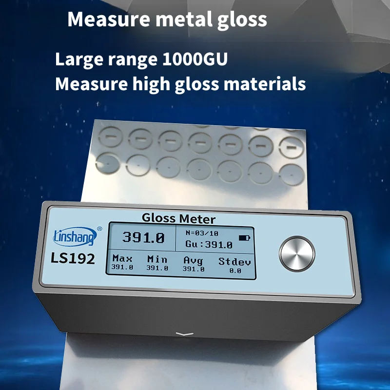 LS192 precision gloss tester Printing paint paper ceramic surface gloss meter Paint marble stone precision gloss testangle 60°, 3