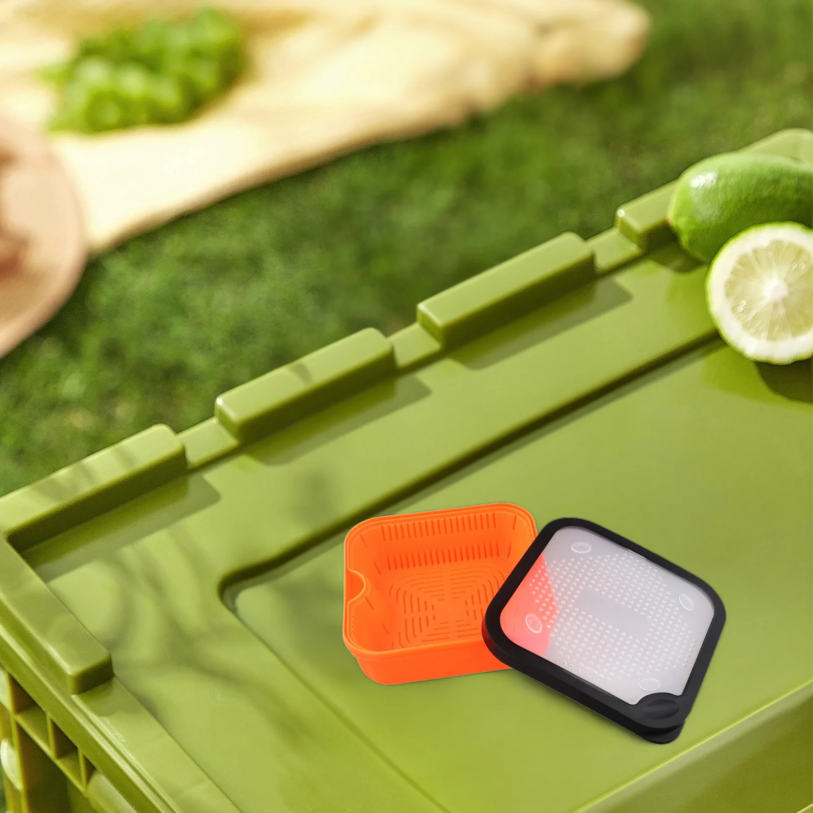 Water Drainer Pellet Strainer Fishing Trips Orange Pellet Strainer For Fishing High Ventilation Lid Sieve For Pellets fishing accessories fishing tools fishing tool