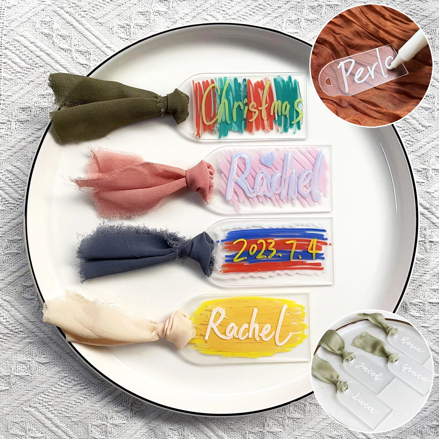 Place Cards Acrylic Wedding Place Card Wedding Decoration Seating Cards DIY Hanging Sign 10/20/50Pcs