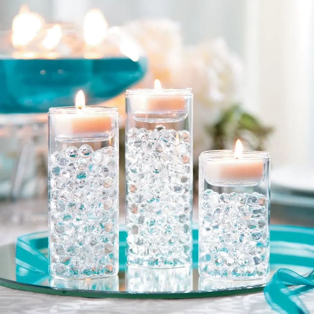 Dropshipping 500pcs DIY Christmas Floating Clear Water Gel Jelly Beads Vase  Fillers for Floating Pearls Floating Candle Making