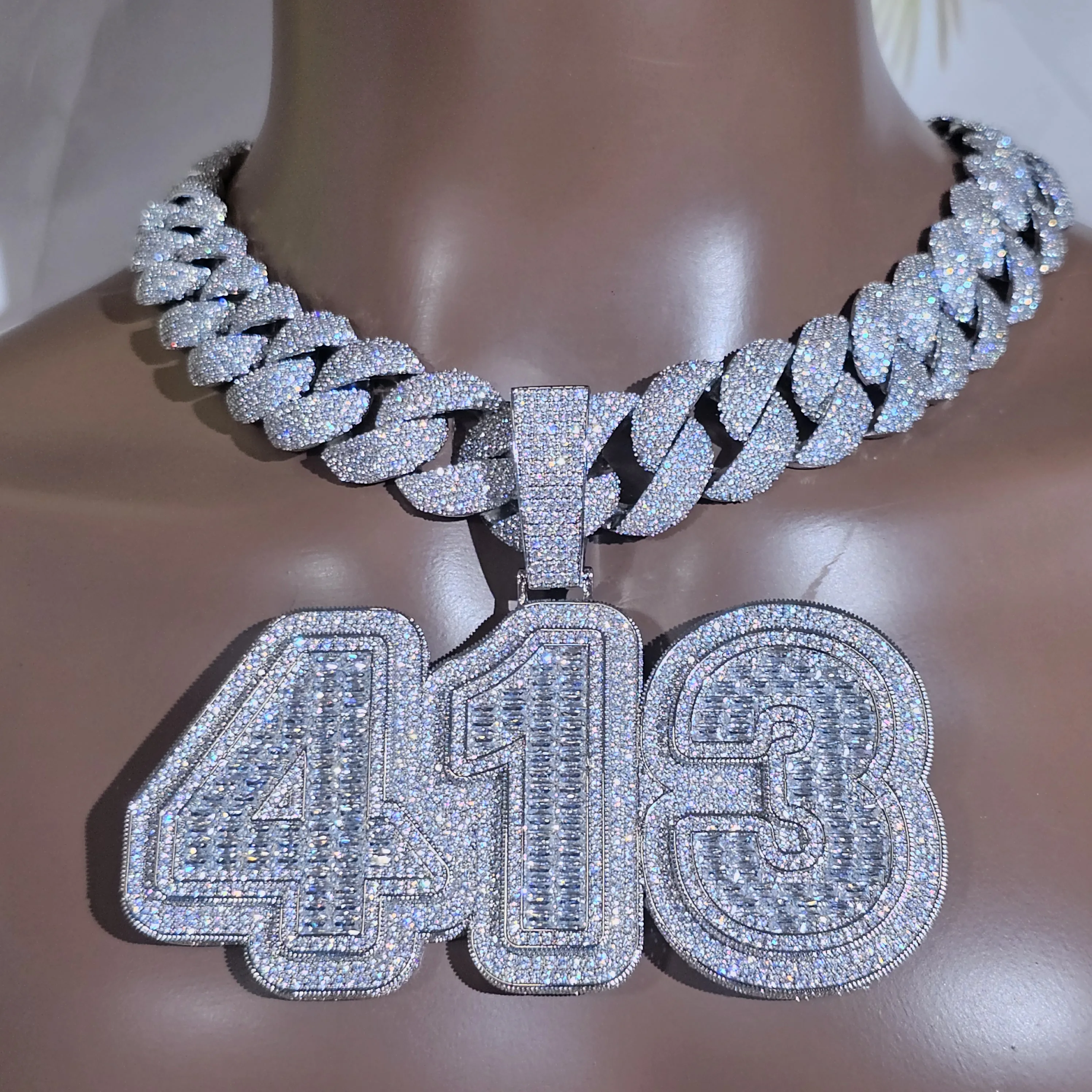 Personalized Diamonds Name Pendant Customize Any Number Letters