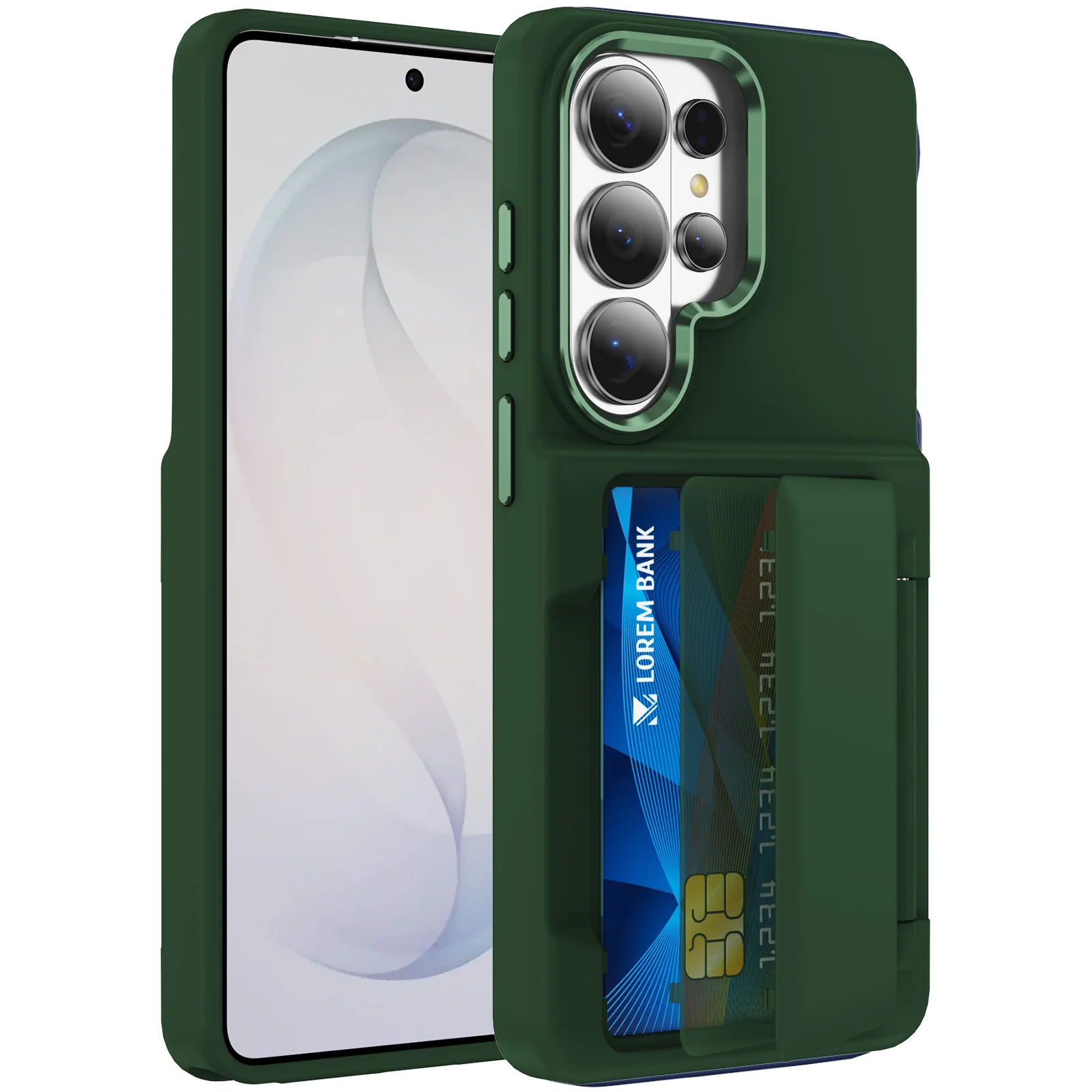 Elegant Skin Feel Wallet Phone Case with Card Slot and Shockproof Bracket Cover