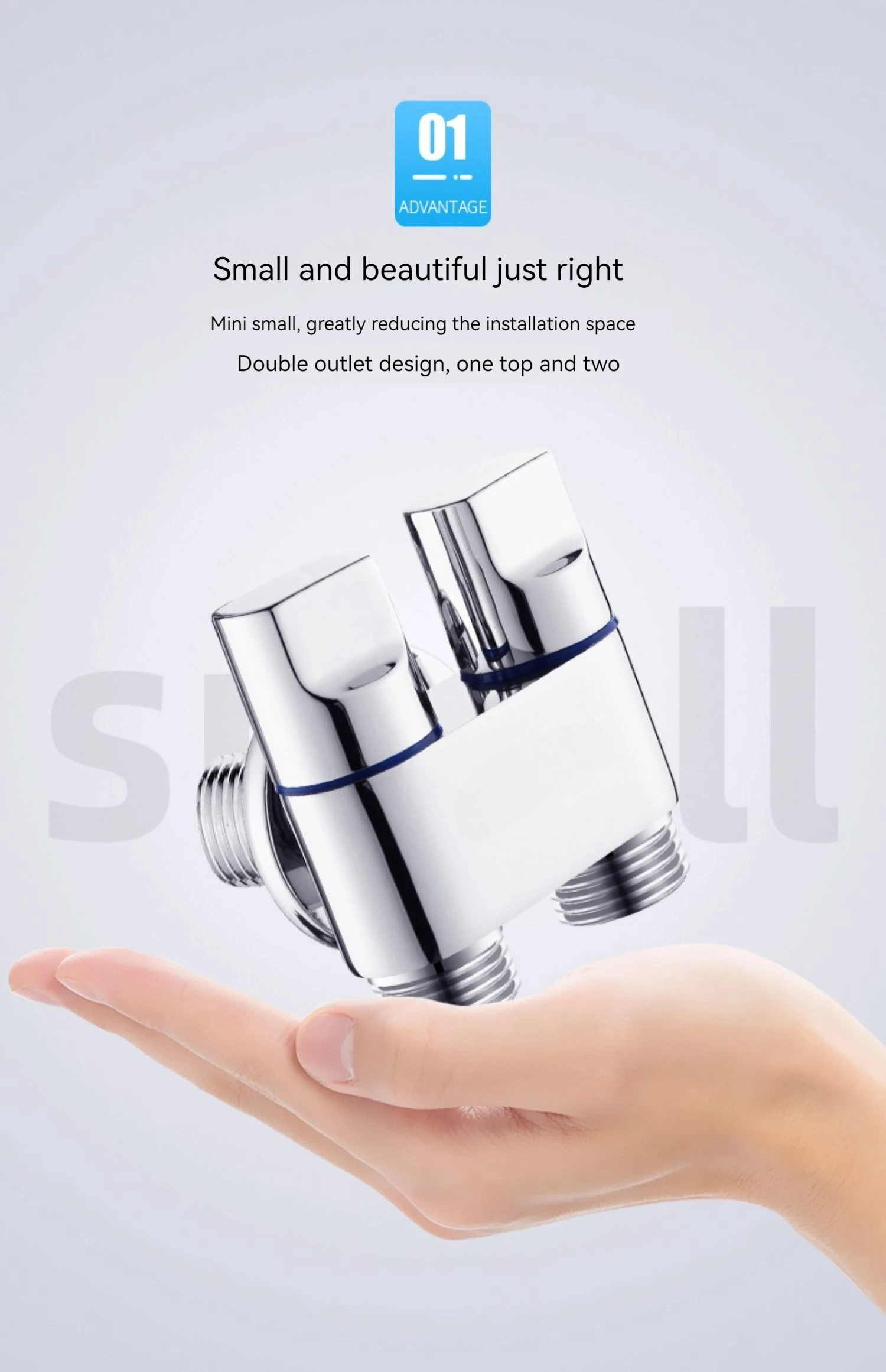 Description Picture 6 of itemStainless Steel Inlet Valve Fittings Valve Toilet Parts for Bathroom Balcony Kitchen Use Bathroom Accessories