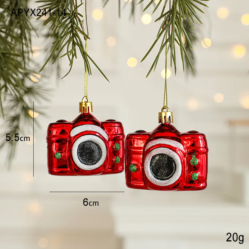 thumbnail image 1 of Christmas Tree Decorations Golden White Red Metal Bell Gingerbread Man Jewelry Set Christmas Home Decorations Party Supplies, 1 of 5