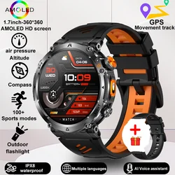 Advanced Waterproof GPS Sports Smart Watch with Compass and LED Flashlight (Bicolor silica gel)