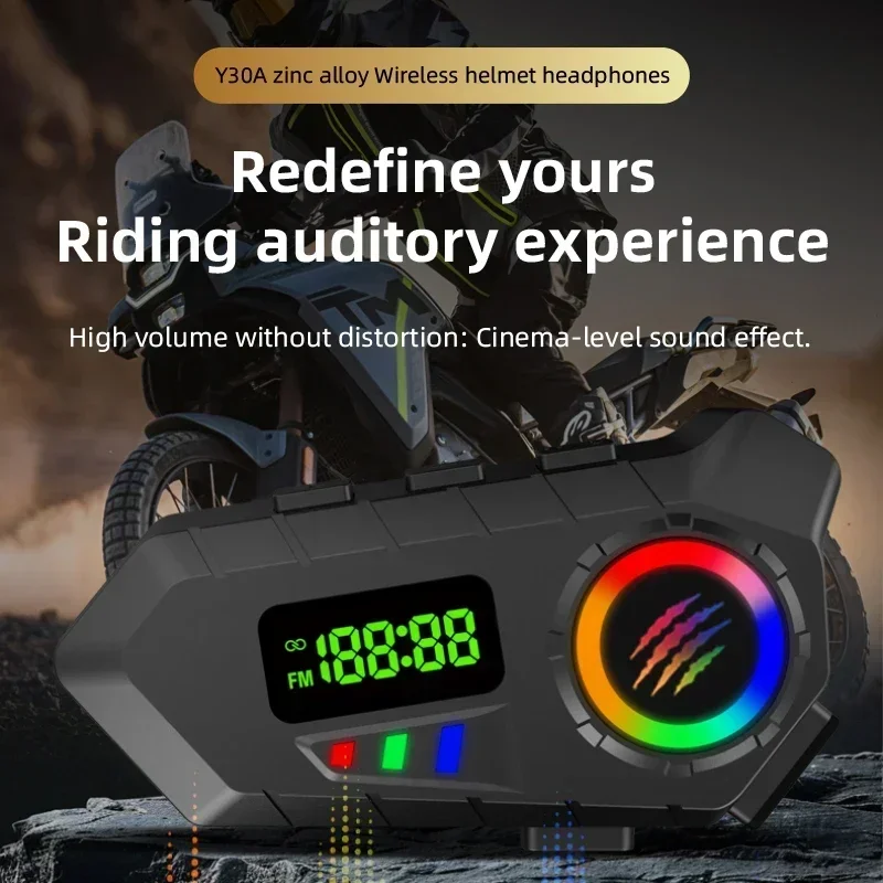Helmet Headset Bluetooth Waterproof LCD Display