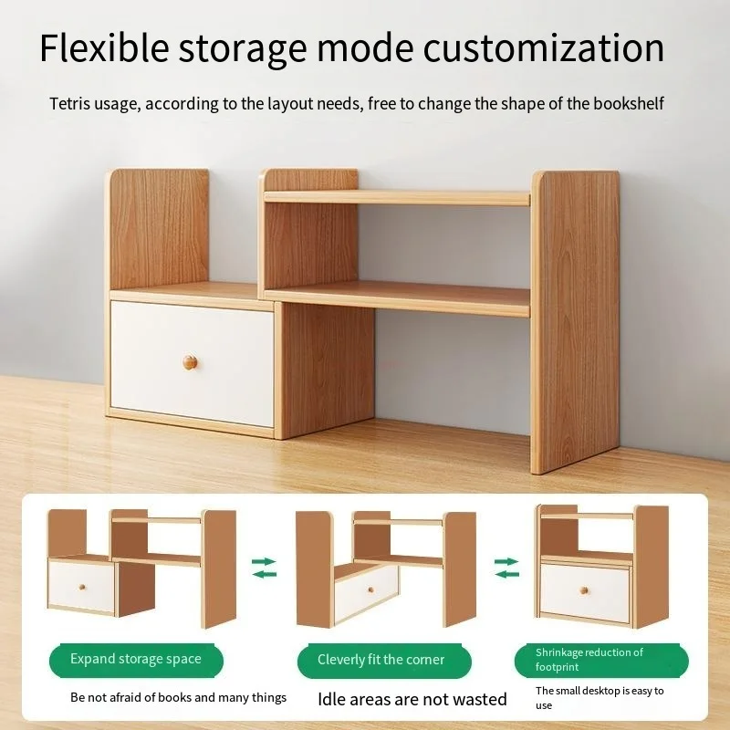 Desk Bookshelf Desktop Shelving Desk Storage Shelf Dormitory Good Learning Multi-layer Small Layer Shelf Layered storage racks