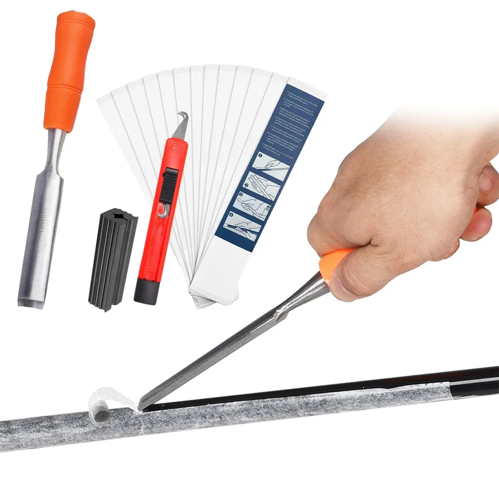 Golf Club Grip Repair Kit Golf Club Grip Removal Repair Tool Set for Regripping Golf Club Grips Rubber Clamp and Hook Blade